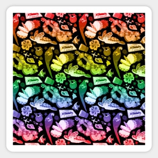 You Got the RAINBOW Hawaiian Woodcut Pattern! Sticker